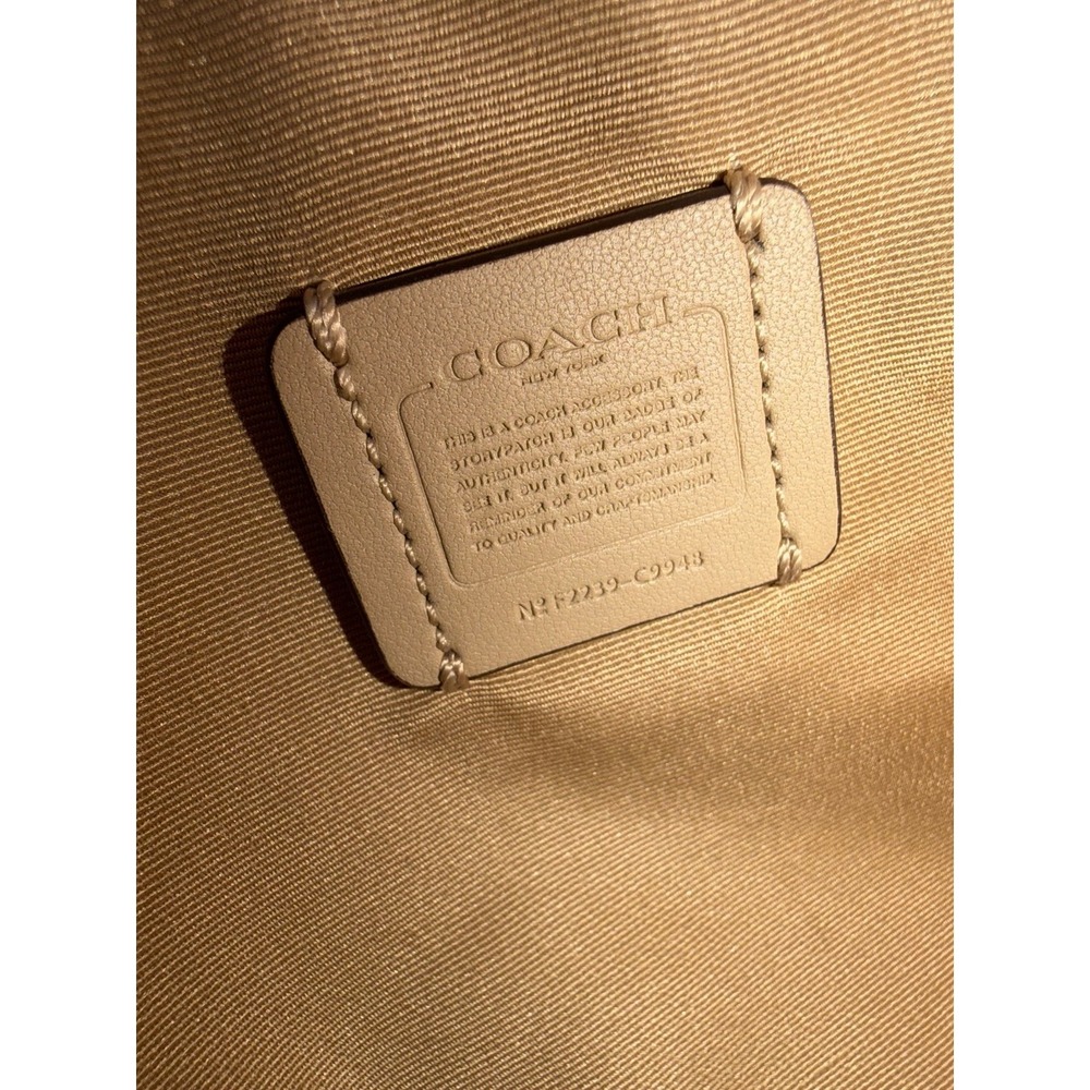 Coach Mini Leather Crossbody Tote Ivory With Crossbody Strap SUPER CUTE!!! - Picture 2 of 12